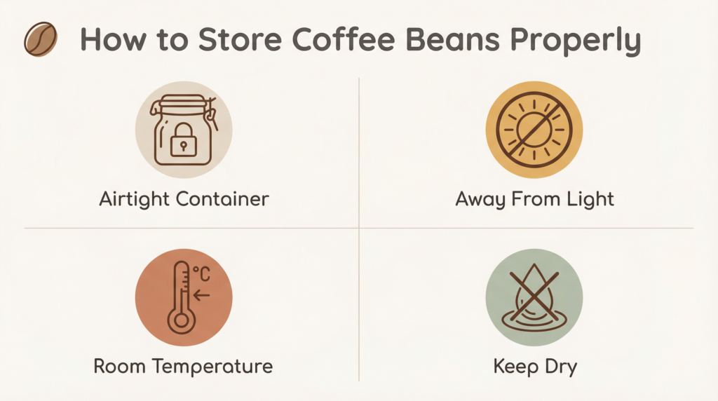 how to store coffee beans properly