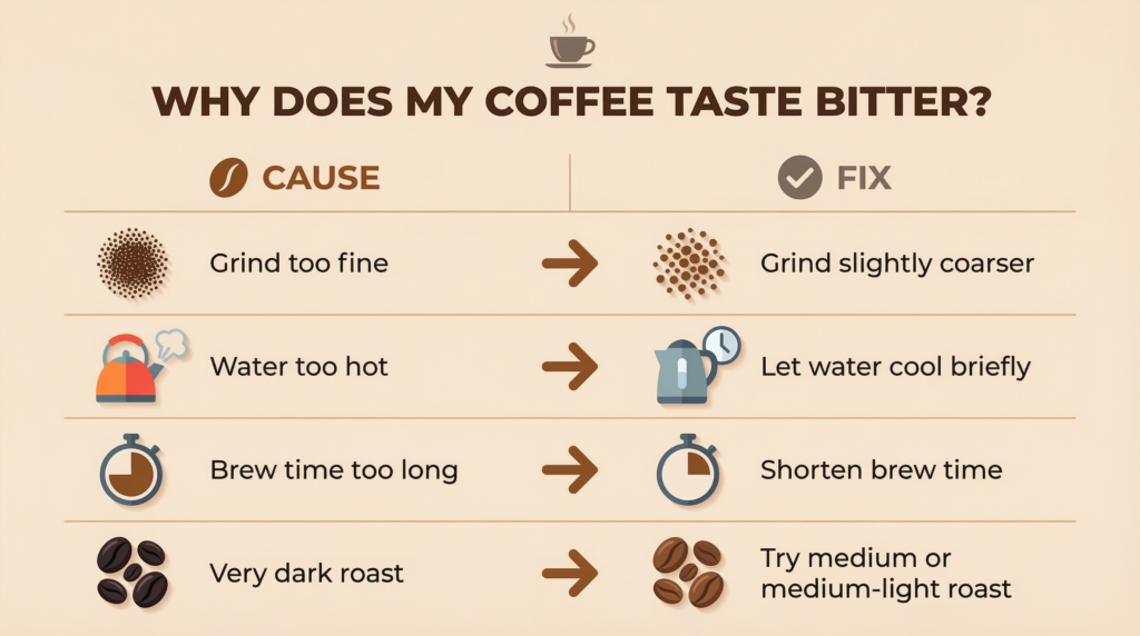 why does my coffee taste bitter?