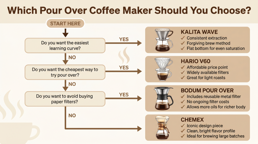 Best Pour Over Coffee Maker for Beginners - which pour over coffee maker should you choose?