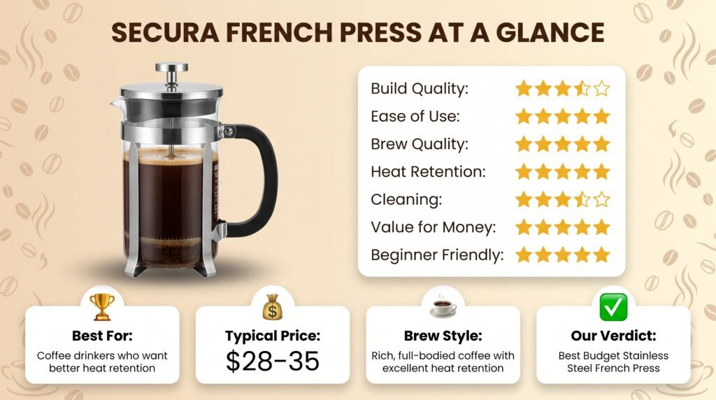 Secura French Press Review: Best Budget Stainless Steel Pick?