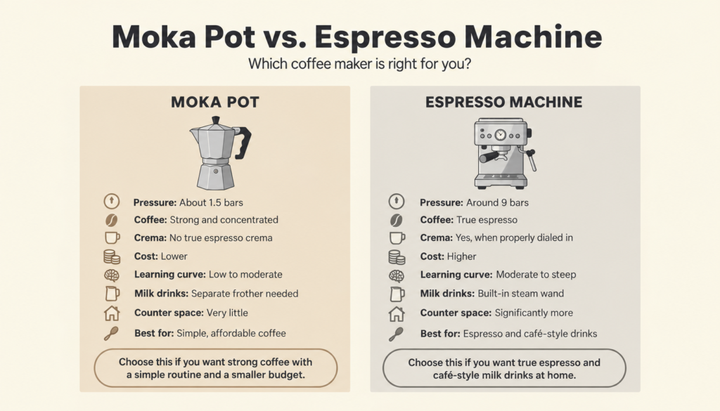 Espresso Machine vs. Moka Pot: Which Is Right for You?