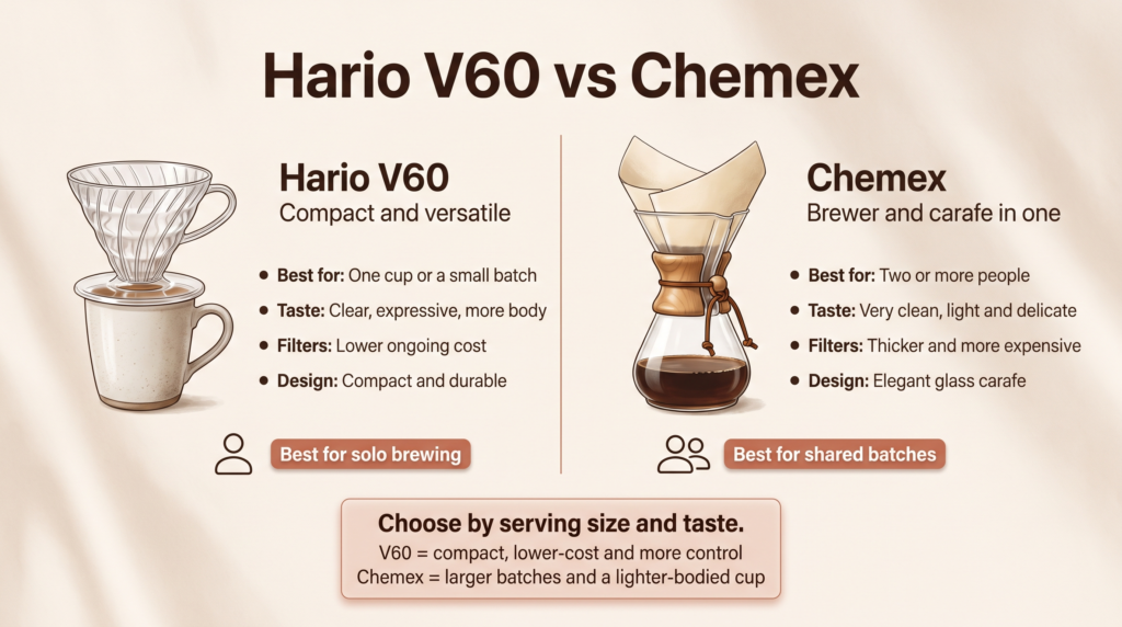 Hario V60 vs Chemex: Which Should You Buy?